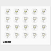 Margarita Drink Recipe Design Ronde Sticker (Vel)