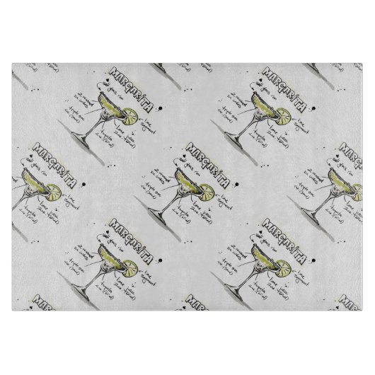 Margarita Drink Recipe Design Snijplank (Voorkant)