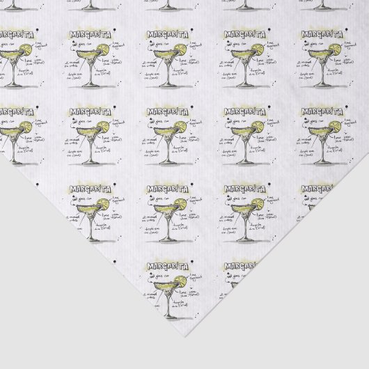 Margarita Drink Recipe Design Tissuepapier (Detail)