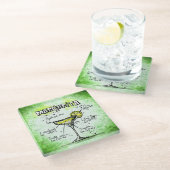 Margarita Drink Recipe Glazen Onderzetter (Schuin)