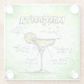 Margarita Drink Recipe Glazen Onderzetter (Achterkant)