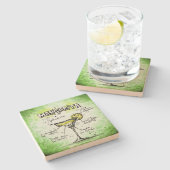 Margarita Drink Recipe Stenen Onderzetter (Zijkant)