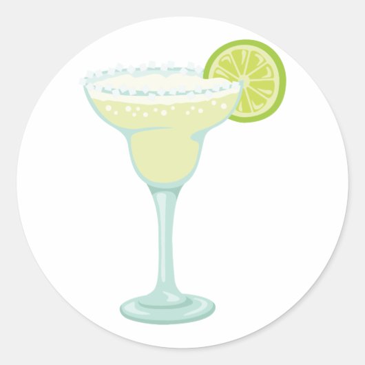 Margarita Drink Ronde Sticker (Voorkant)