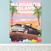 Margarita Eiland - Venezuela reisposter Canvas Afdruk (Insitu (Houten vloer))