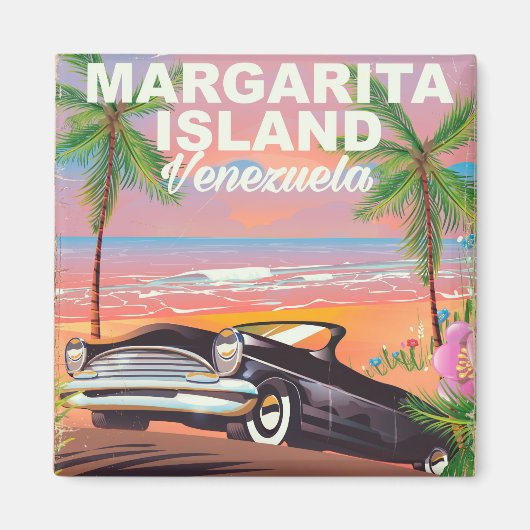 Margarita Eiland - Venezuela reisposter Magneet (Voorkant)