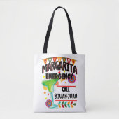 Margarita Emergency Call 9 Juan Funny Mexican Tote Bag (Voorkant)