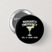 Margarita Emergency Mexican Fiesta Funny Cinco de Ronde Button 5,7 Cm (Voorkant /achterkant)