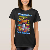 Margarita Emergency Sombrero-dragende octopus T-shirt (Voorkant)