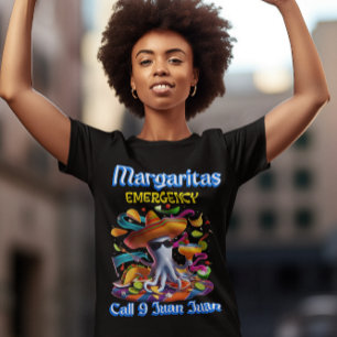 Margarita Emergency Sombrero-dragende octopus T-shirt