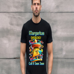 Margarita Emergency Sombrero-dragende octopus T-shirt