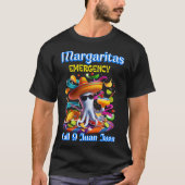 Margarita Emergency Sombrero-dragende octopus T-shirt (Voorkant)