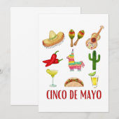 Margarita En Bow Coquette Cinco De Mayo  Kaart (Voorkant / Achterkant)