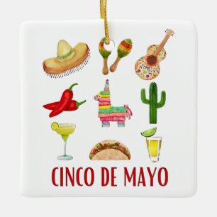 Margarita En Bow Coquette Cinco De Mayo  Keramisch Ornament