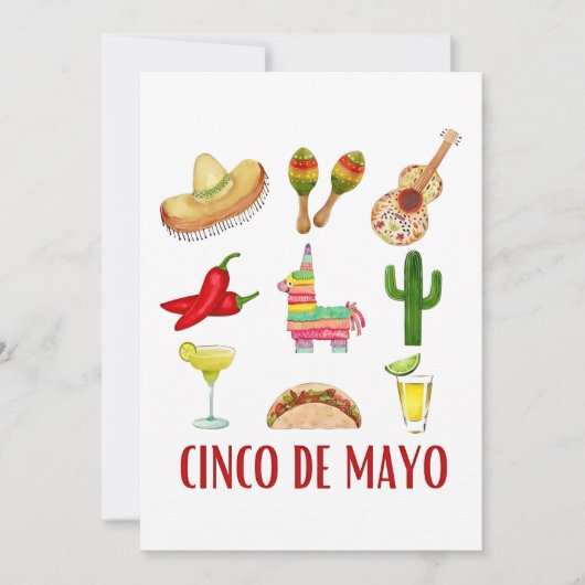 Margarita En Strikje Koket Cinco De Mayo  Kaart (Voorkant)
