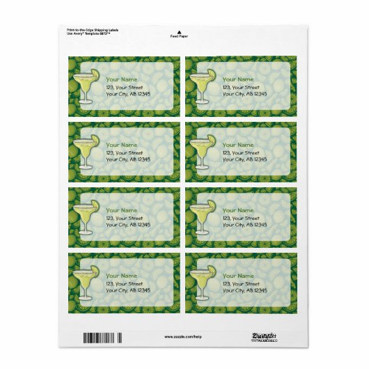 Margarita Etiket (Full Sheet)