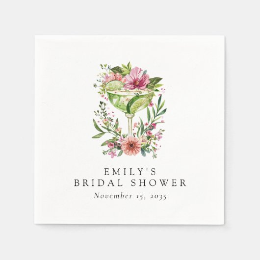 Margarita Feest Bloem Bruidsfeest Servet (Voorkant)