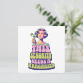 Margarita Feest Cocktail Party Viering Kaart (Staand voorkant)