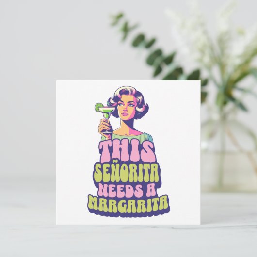 Margarita Feest Cocktail Party Viering Kaart (Staand voorkant)