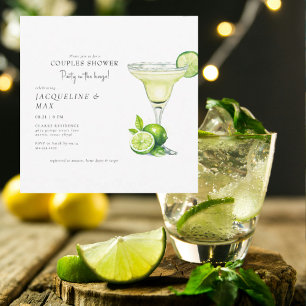 Margarita-feest voor koppels vierkant huwelijksdou