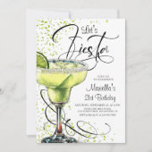 Margarita Fiesta Birthday Invitation Kaart (Voorkant)
