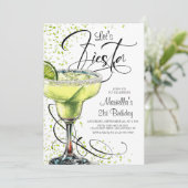 Margarita Fiesta Birthday Invitation Kaart (Staand voorkant)
