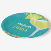 Margarita Fiesta Birthday Party Turquoise Sinaasap Papieren Bordje (Gekanteld)