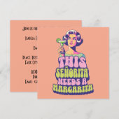 Margarita Fiesta Cocktail Feest Kaart (Voorkant / Achterkant)