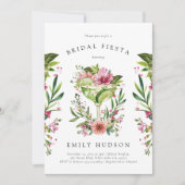 Margarita Fiesta Floral Vrijgezellenfeest Kaart (Voorkant)