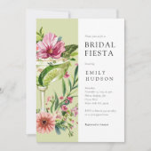 Margarita Fiesta Floral Vrijgezellenfeest Kaart (Voorkant)