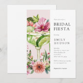 Margarita Fiesta Floral Vrijgezellenfeest Kaart (Voorkant / Achterkant)