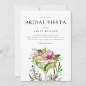 Margarita Fiesta Floral Vrijgezellenfeest Kaart (Voorkant)