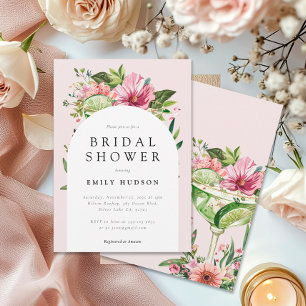 Margarita Fiesta Floral Vrijgezellenfeest Kaart