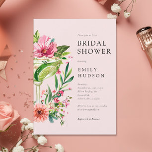 Margarita Fiesta Floral Vrijgezellenfeest Kaart