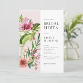 Margarita Fiesta Floral Vrijgezellenfeest Kaart (Staand voorkant)