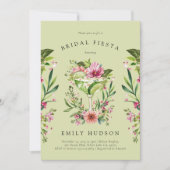 Margarita Fiesta Floral Vrijgezellenfeest Kaart (Voorkant)