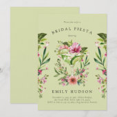 Margarita Fiesta Floral Vrijgezellenfeest Kaart (Voorkant / Achterkant)