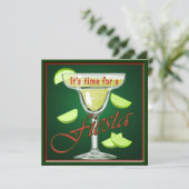 Margarita Fiesta Party Invitation Kaart (Staand voorkant)