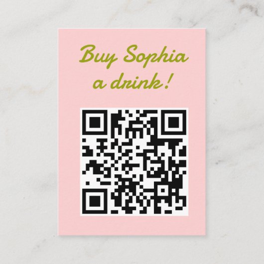 Margarita Fiesta Verjaardag Koop een Drink QR-code Informatiekaartje (Achterkant)