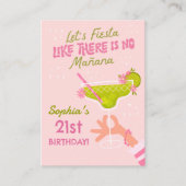 Margarita Fiesta Verjaardag Koop een Drink QR-code Informatiekaartje (Voorkant)