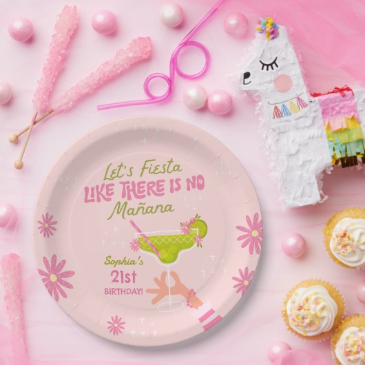 Margarita Fiesta Verjaardagsfeestje Papieren Borde Papieren Bordje (Feest)