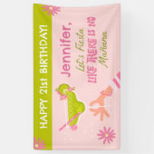 Margarita Fiesta Volwassenen Verjaardagsfeest Bann Spandoek (Verticaal)