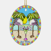 Margarita Flamingo  Keramisch Ornament (Rechts)