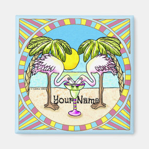 Margarita Flamingo Magneet