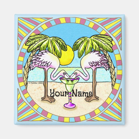 Margarita Flamingo Magneet (Voorkant)