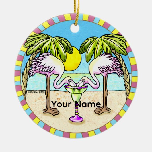 Margarita Flamingo Ornament (Voorkant)
