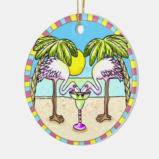 Margarita Flamingo Ornament (Links)