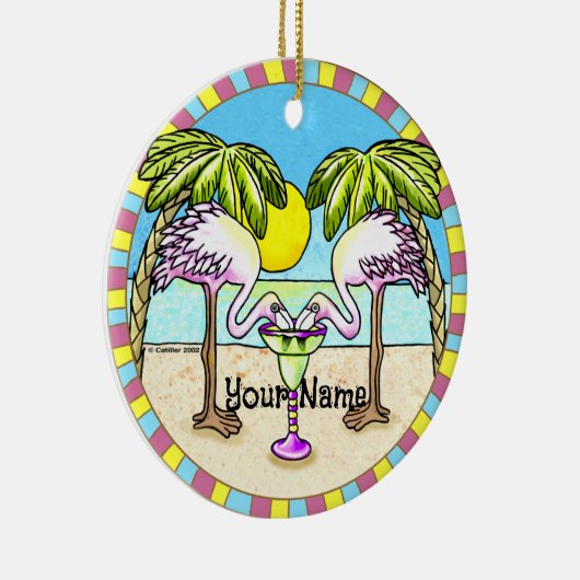 Margarita Flamingo Ornament (Rechts)