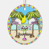Margarita Flamingo Ornament (Links)