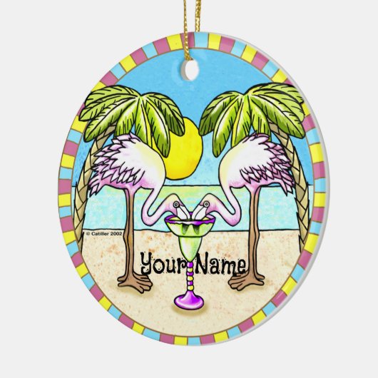 Margarita Flamingo Ornament (Links)