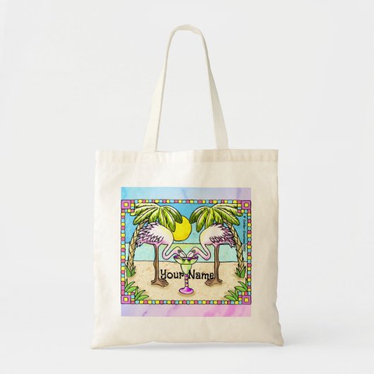 Margarita Flamingo Schoudertas Tote Bag (Voorkant)